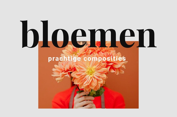 Bloemstukken Website mockup