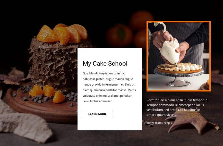 My cake school One Page Template