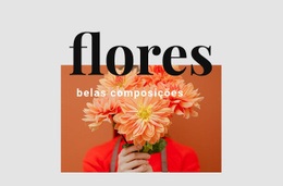 Arranjos De Flores - Modelo Personalizado De Uma Página