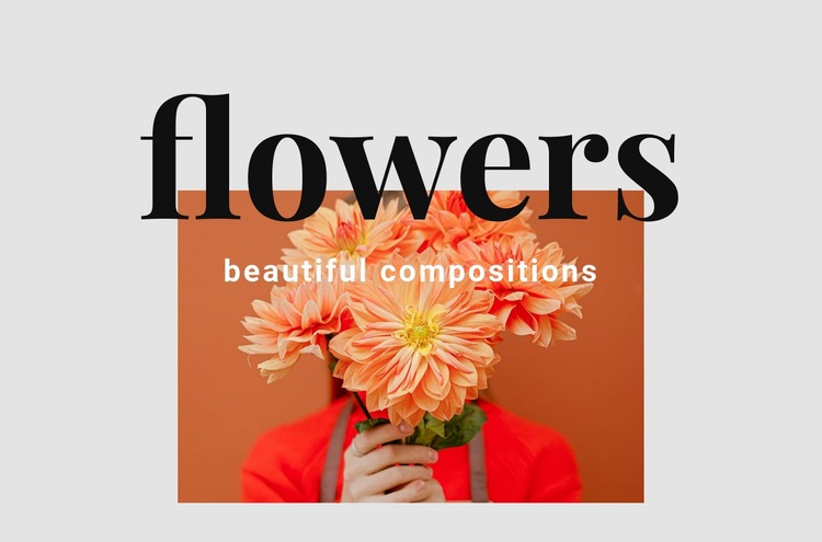 Flower arrangements Web Page Design