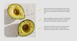 Avokádo Je Zdravé Jednoduchá Šablona HTML CSS
