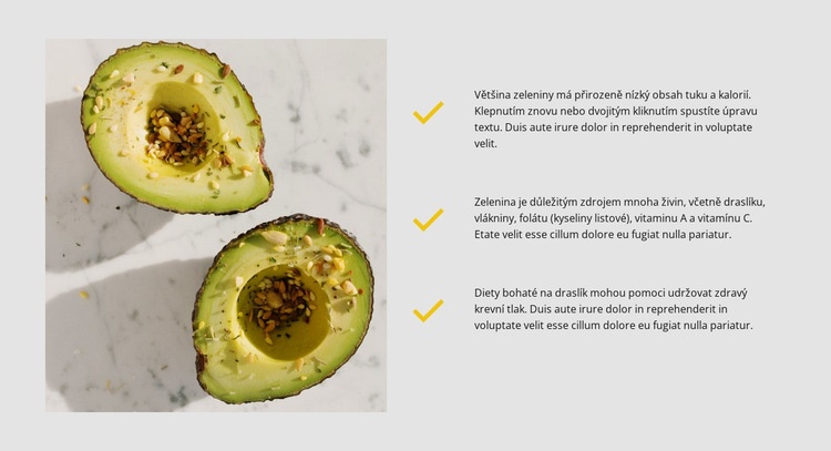 Avokádo je zdravé Šablona CSS