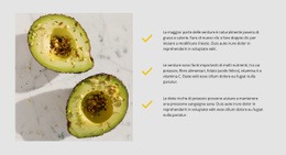 L'Avocado È Salutare - Bellissimo Modello Di Sito Web