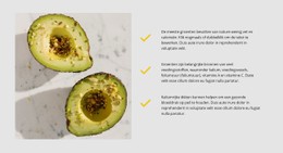 Avocado Is Gezond Eenvoudige HTML CSS-Sjabloon