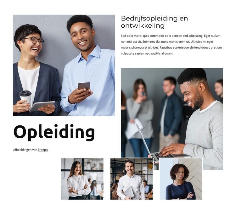 Flexibel leren voor uw team Website mockup