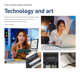 Awesome One Page Template For Technology And Art