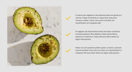 Abacate É Saudável - Modelos De Sites Pessoais