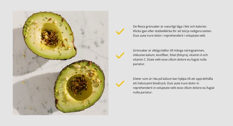 Avokado är hälsosamt CSS -mall