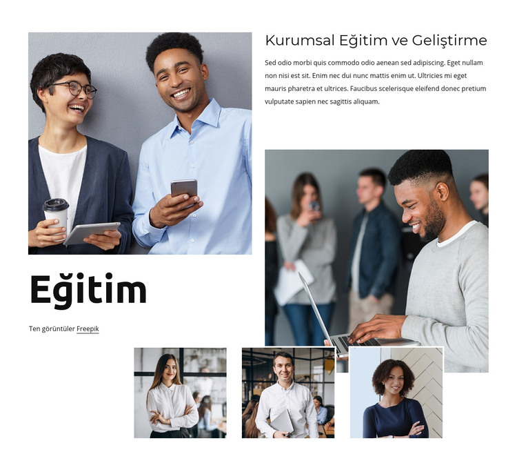 Ekibiniz için esnek öğrenme HTML Şablonu