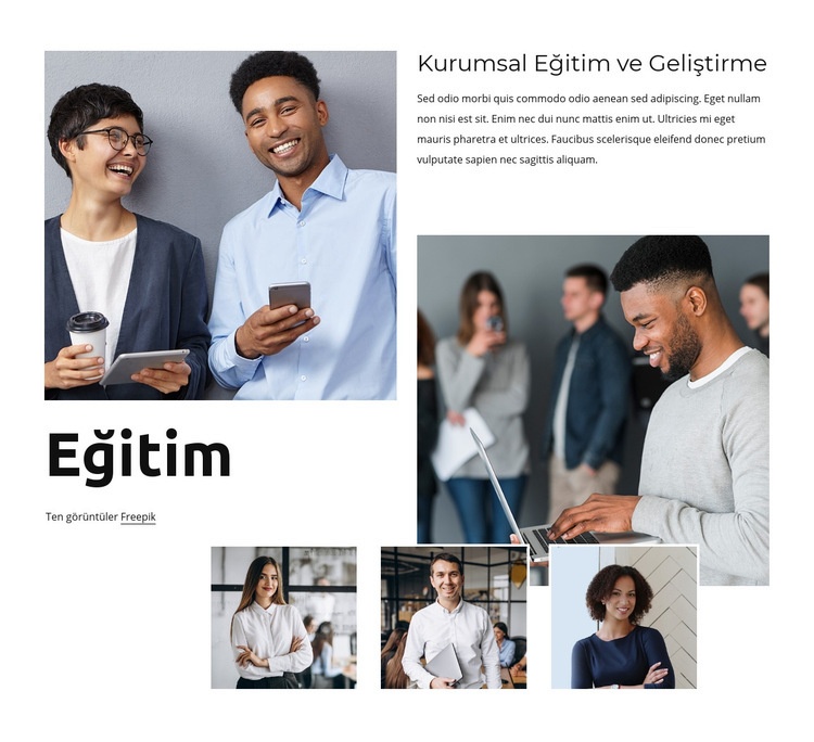 Ekibiniz için esnek öğrenme HTML5 Şablonu