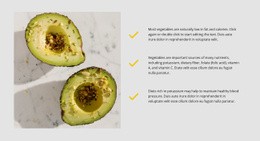 Avocado Is Healthy - Web Page Design