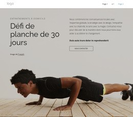 Défi De La Planche – Modèle Gratuit