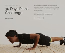 Responsive HTML For Plank Challenge