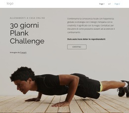 Mockup Di Sito Web Esclusivo Per Plank Challenge