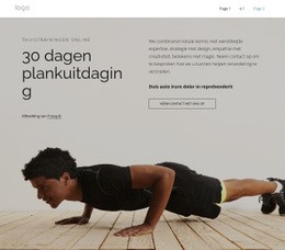 Plank Uitdaging - Multifunctionele Sjabloon Van Één Pagina