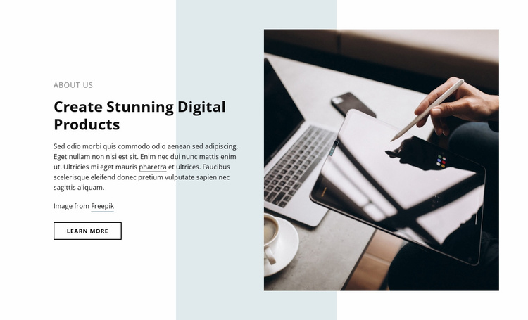 Stunning digital products Landing Page