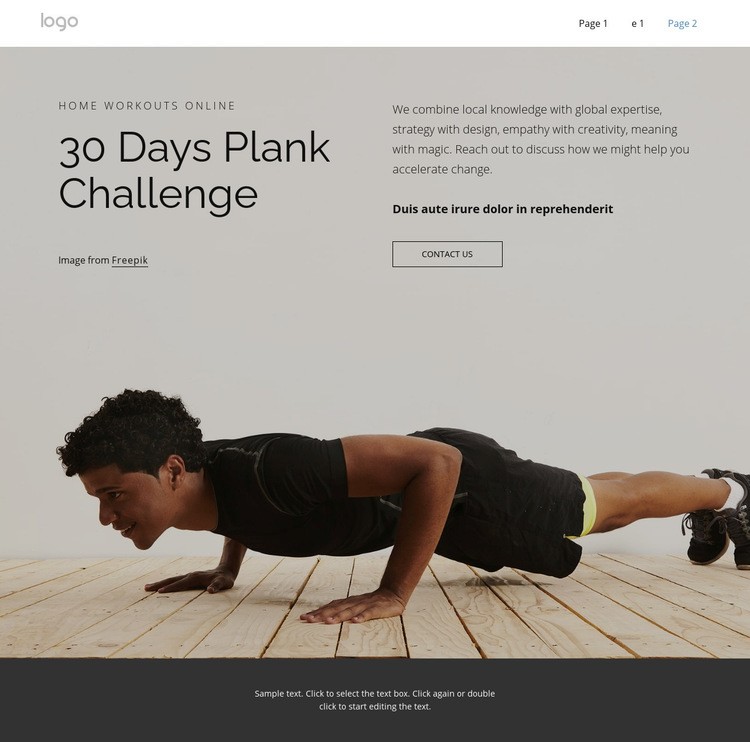 Plank challenge Wysiwyg Editor Html 