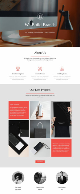We Build Brands - Web Page Mockup Template