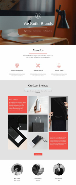 We Build Brands - Landing Page Template