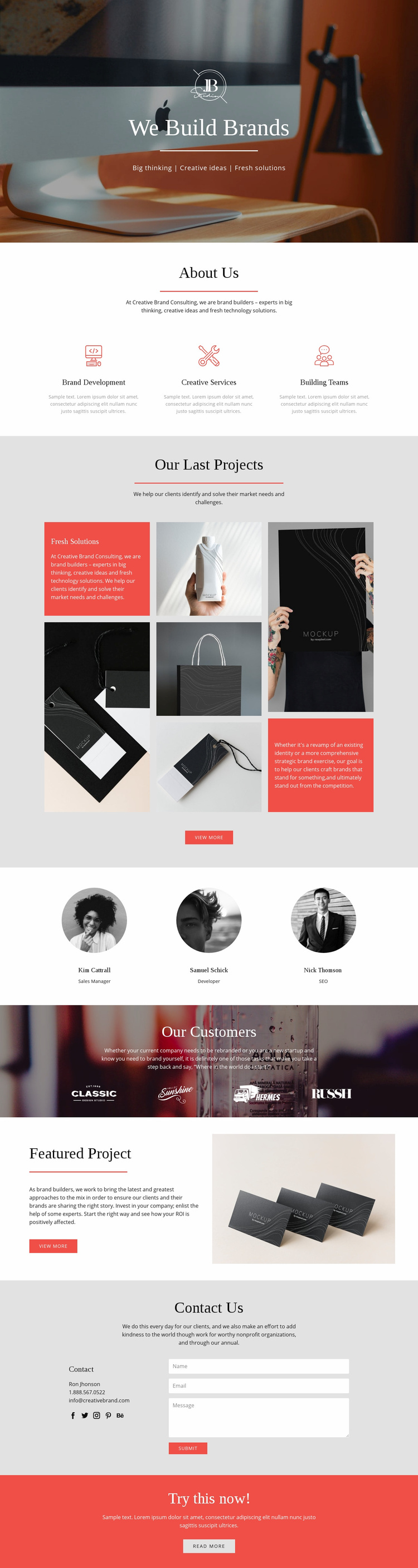 We build brands Wix Template Alternative