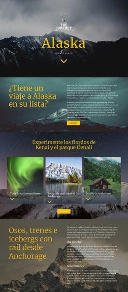 Viaje A Alaska: Maqueta De Sitio Web Sencilla