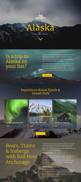 Alaska Travel - Best HTML5 Template