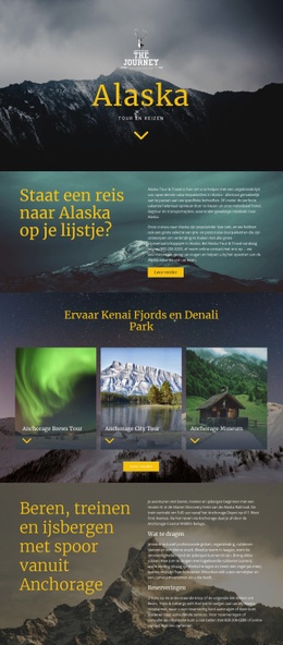 Alaska Reizen - HTML-Sjabloon Van Één Pagina