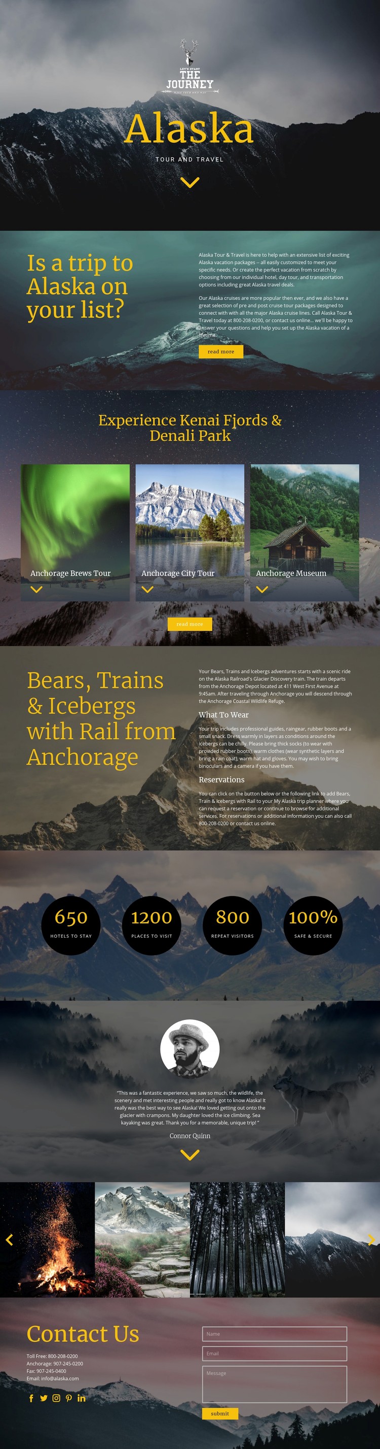 Alaska Travel Webflow Template Alternative