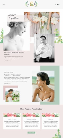 Svatební Fotografie - HTML Website Builder