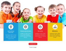 Juegos Y Actividades Para Niños Plantilla Responsiva Html5