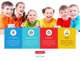 Games And Activities For Kids - Free HTML Template