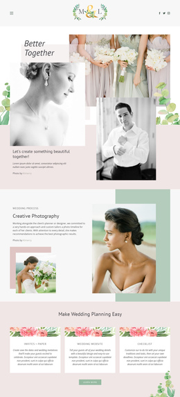 Wedding Photography - Creative Multipurpose One Page Template