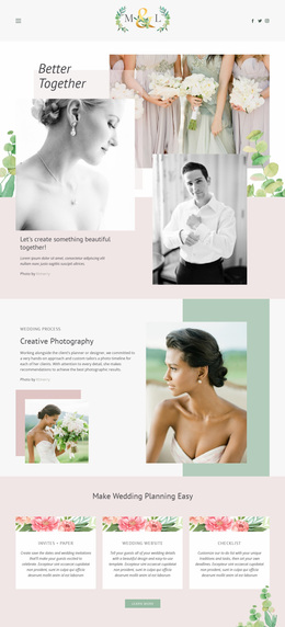 Wedding Photography - Responsive Website Design