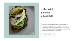 Avocado Toast - HTML-Vorlage Für Eine Seite