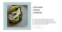 Avocado Toast - Einseitenvorlage