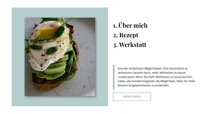 Avocado Toast Website design