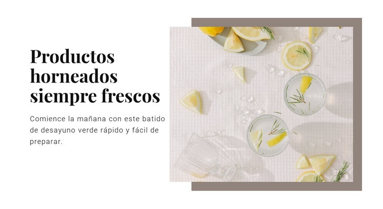 Los beneficios del agua de limón Maqueta de sitio web