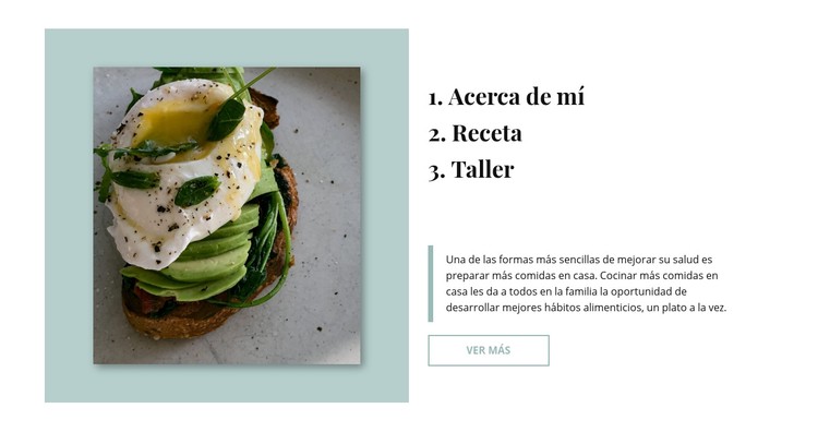 Tostada de aguacate Plantilla CSS