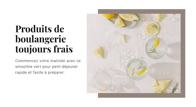 Les bienfaits de l'eau citronnée Maquette de site Web