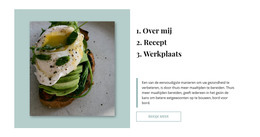 Avocado-Toast - Sjabloon Voor Één Pagina