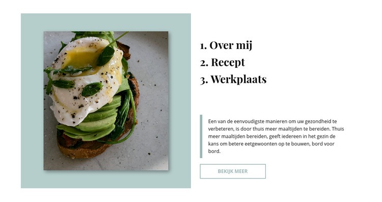 Avocado-toast Website ontwerp