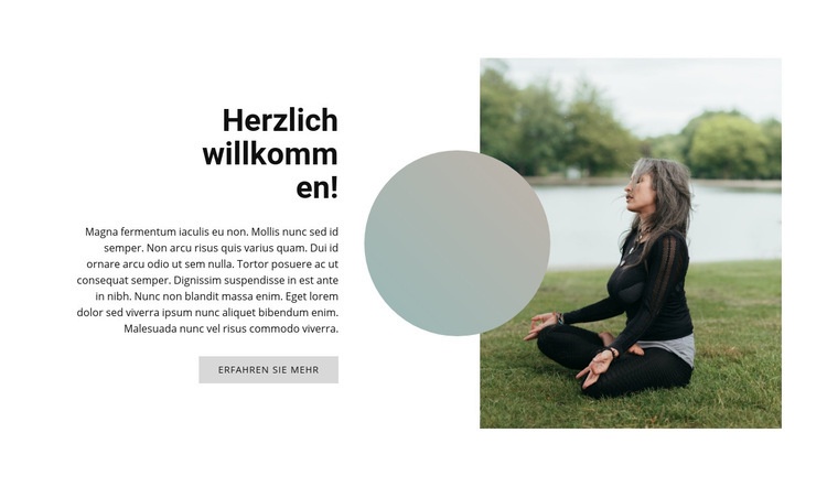 Yoga im Freien Website design