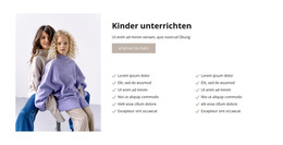 Kinder Unterrichten - Zielseitenvorlage
