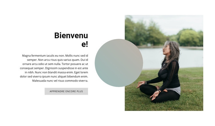 Yoga en plein air Conception de site Web