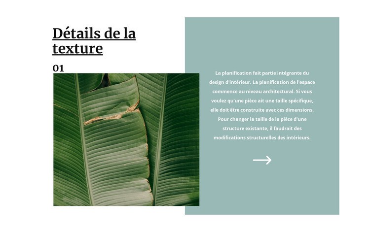 Texture tropicale Maquette de site Web