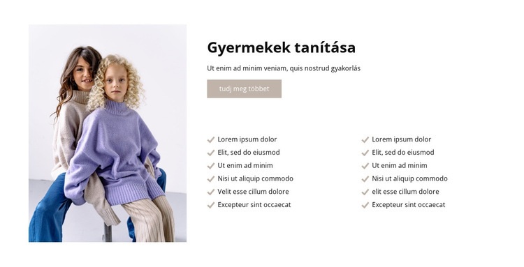 Gyermekek tanítása Sablon