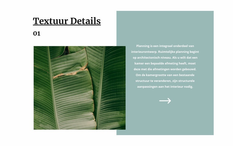 Tropische textuur Website mockup