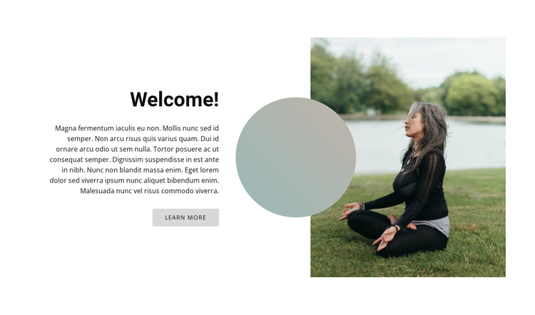Outdoor yoga One Page Template