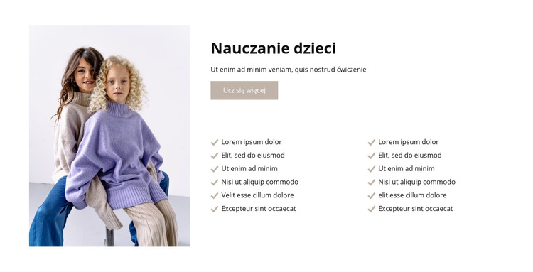 Nauczanie dzieci Motyw WordPress