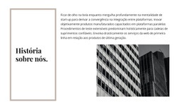 Design De Site Multifuncional Para História Da Empresa